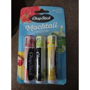 ChapStick Mocktail NIPS Strawberry Daiquari Mojito Pina Colada 3 Ct 0.15 Oz Each